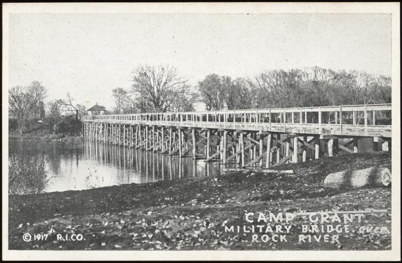 Military bridge on the Rock River 